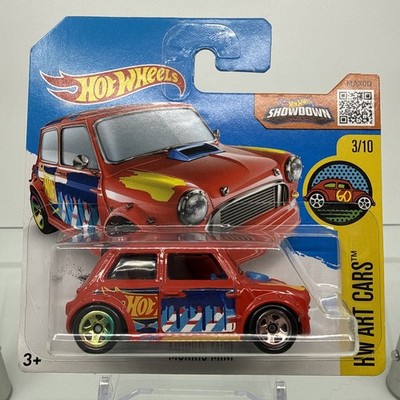 RARE SHORT CARD! New! Hot Wheels Morris Mini Coupe Red HW Art Cars Series 3/10