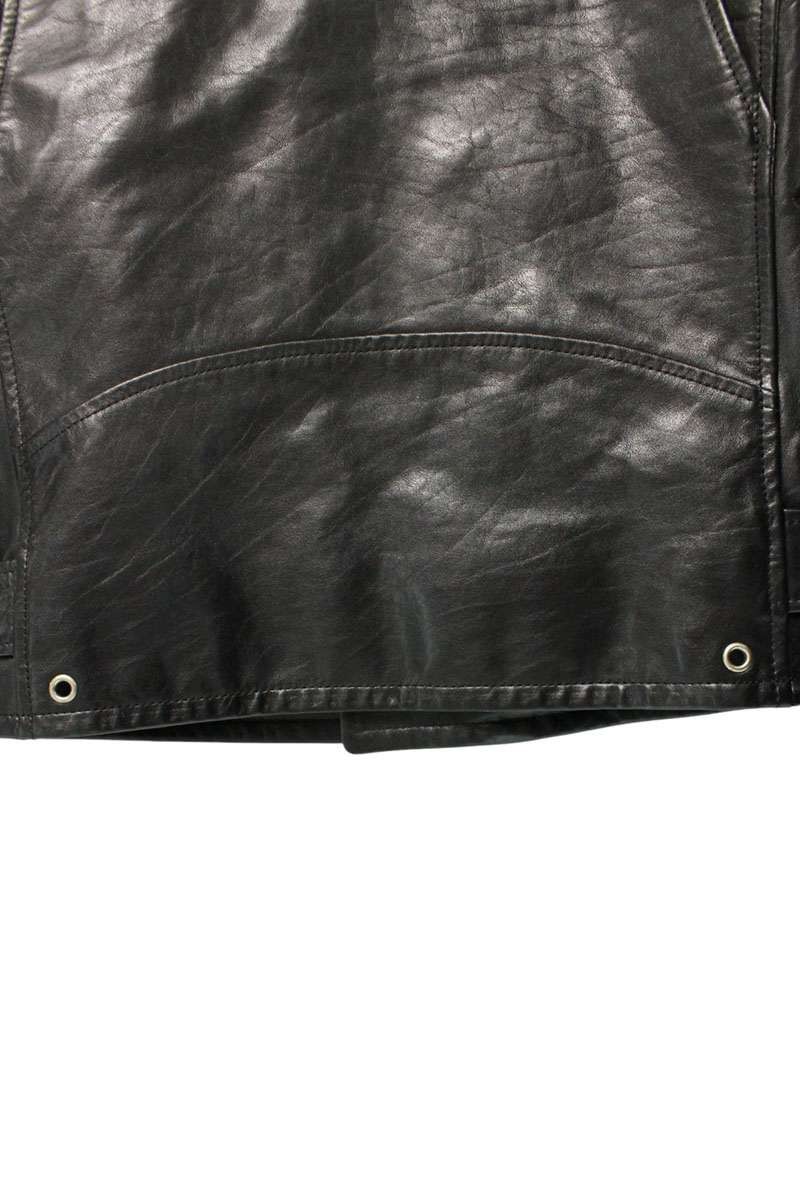 Giacca moto pelle Saint Laurent Paris taglia 42 nera classica usata