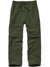 Boys Hiking Cargo Pants, Youth Outdoor Quick Dry UPF 50 Lightweight Waterproo...