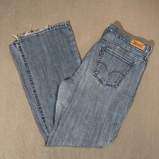 Levis 515 Boot Cut Blue Jeans Denim Pants Medium Wash Vtg Women's Sz 8 Short