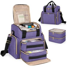 Large Medicine Bag with 2 Removable Cases, Medicine Storage Bag with Multiple...
