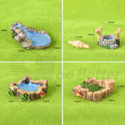 Micro Teich Brunnen Landschaft Ornament Dekoration Modelleisenbahn Landschaft Layout DIY
