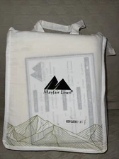 Mayfair Linen 600TC Ivory Queen 3 Pc Duvet Cover Set Long Staple Cotton