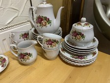 20 Vintage ROYAL NORFOLK  English Country Rose Bone China Dinner/Tea Set