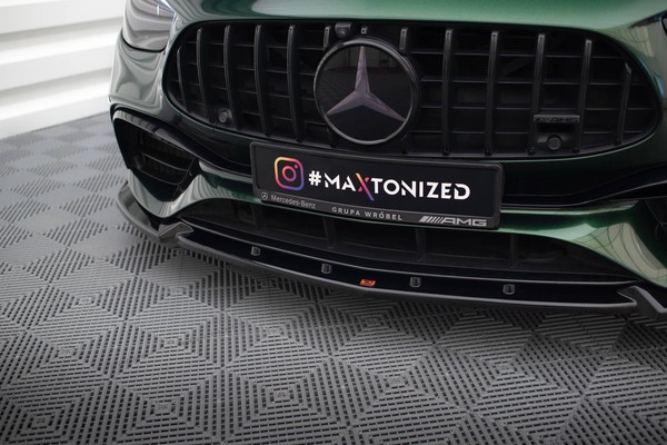 Front Ansatz V.2 FüR Mercedes-Amg E63 W213 Facelift Schwarz Spoilerlippe Schwert-image