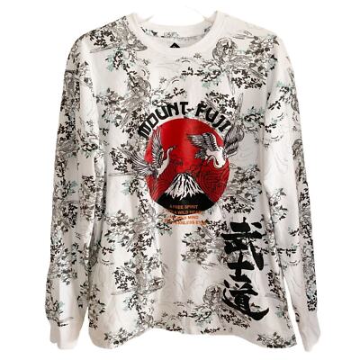 Original Gravity Asian Inspired Mt. Fuji Graphic Tee Medium Indie Sleaze