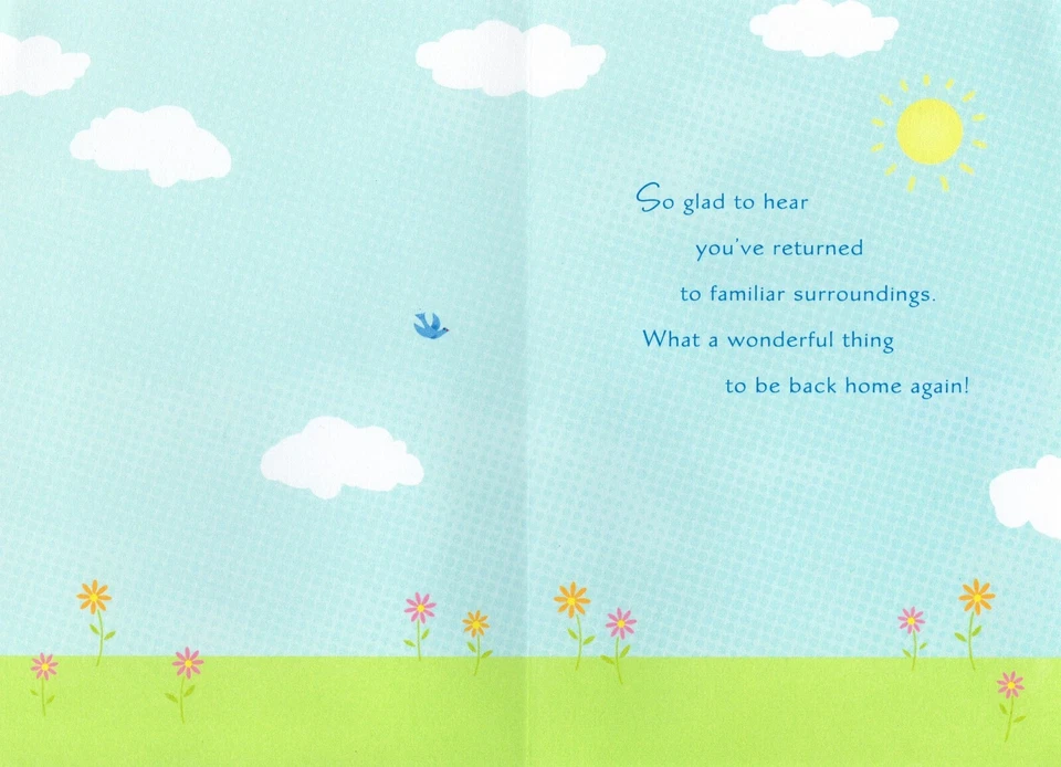 Cute GET WELL / WELCOME HOME FROM HOSPITAL Card, Bird House Sun by Hallmark +✉ - Image 2 of 4