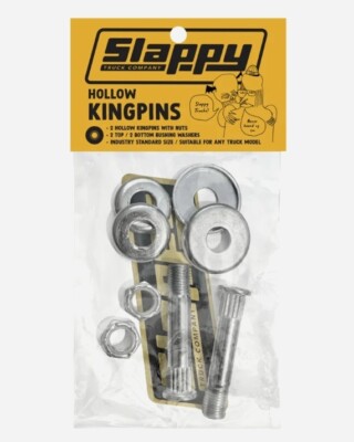 SLAPPY STANDARD HOLLOW KINGPIN SET (2 Kingpins, Muttern,Washer)Skateboard Achsen