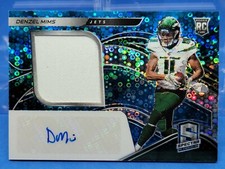 2020 Panini Spectra DENZEL MIMS RPA ROOKIE PATCH AUTO #60/60 Blue Disco Prizm 