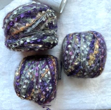 Fiesta FLAIR 3 Skeins Brushed Fuzzy Novelty Yarn Color 28127 Sandstone