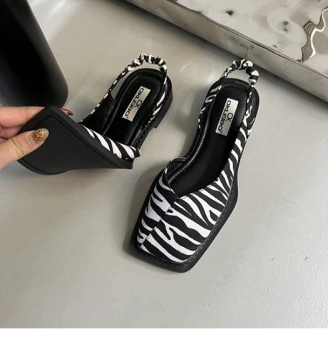 Woman Fashion Sandals Casual PU Low Rubber Rome Square heel Flat Back Strap Toe - Picture 28 of 55