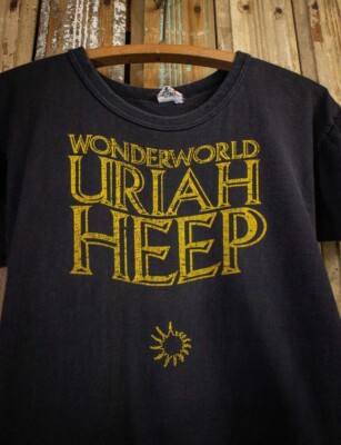Vintage Uriah Heep Concert T Shirt 1974 Black Cotton All size S-345XL HRL122