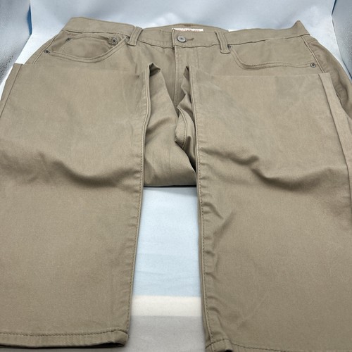 Lucky Brand 121 Men’s Slim Fit Sateen Straight Pants Size 38x30 Tan Khaki - NWT - Picture 7 of 19