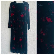 RONNI NICOLE Dress Women 16W Velvet Evening Floral Goth Witchy