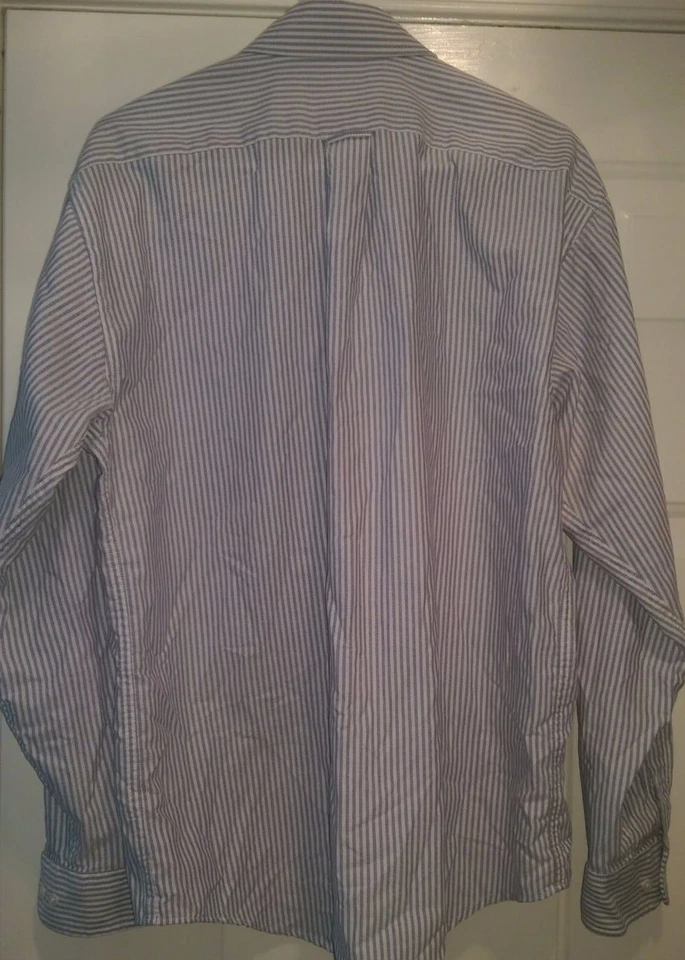 Camisa Croft & Barrow Hombre Talla 16.5 36 Azul Blanco Rayas Foto 3 de 3