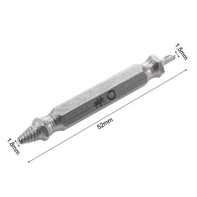 EnixwH Schraubenausdreher Set, 6 Stück Screw Extractor zum Entfernen Leicht Beschädigter