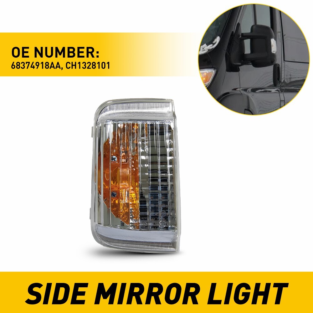 Left Side Mirror Turn Signal Lens for 2014-2022 Ram ProMaster