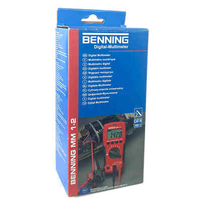 Benning MM 1-2 Digital Multimeter | Voltsensor | True RMS | 1mA 10A | NEU