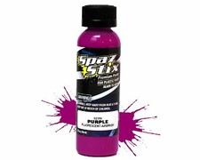 Spaz Stix - Purple Fluorescent Airbrush Ready Paint, 2oz Bottle