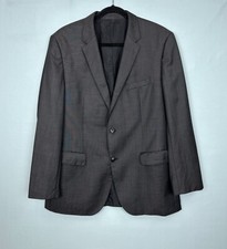 Hugo Boss Men  s Blazer Gray 100 Wool 2 Button Suit Jacket Sport Coat Size 44R