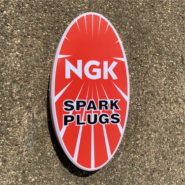 NGK SPARK PLUGS LED ILLUMINATED LIGHT UP GARAGE SIGN PETROL GASOLINE
