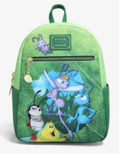 Loungefly Disney Pixar A Bug's Life Leaf  Exclusive Mini Backpack NEW