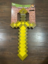 Accesorio Disfraz Espada Dorada Minecraft NUEVO Plástico 20" Pulgadas Halloween Genuino