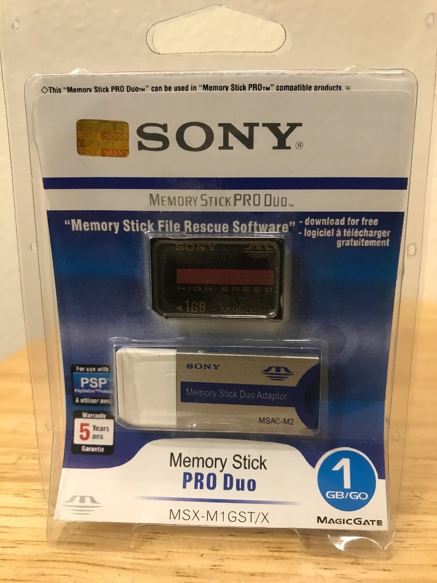 Sony Memory Stick Pro Duo 1gb (MSX-M1GST/X) 4901780942947