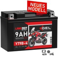 Langzeit YT9B-4 Motorradbatterie GEL 9Ah 12V 180A/EN YT9B-BS 50801 50815 GT9B-4