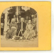 Nobles Nawaub Salar Jung Hyderabad India Capt Allan N Scott Stereoview c1860