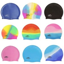 Unisex Adult Kids Children Swim Hat Waterproof Silicone Shower Swimming Pool Cap