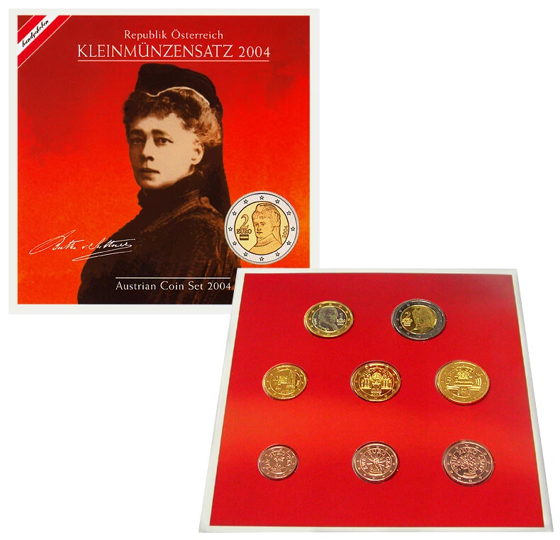 ÖSTERREICH ORIGINAL-KMS 2004 STEMPELGLANZ NOMINALWERT 3,88 EURO - Bild 1 von 1