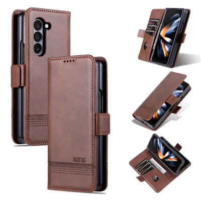 For Samsung Galaxy Z Fold 6 PU Leather Card Wallet Phone Case Screen Protector