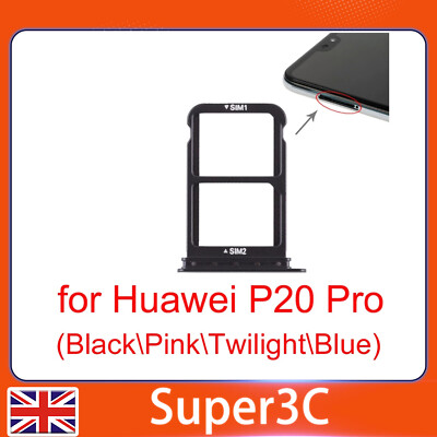 NEU für Huawei P20 Pro Dual SIM Karten Buchse Halter Fach Ersatz - UK 
