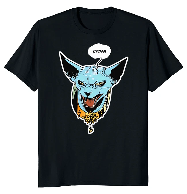 NEW LIMITED Saga Lying Cat Lover Funny Novelty T Shirt M 3XL Fast Shipping