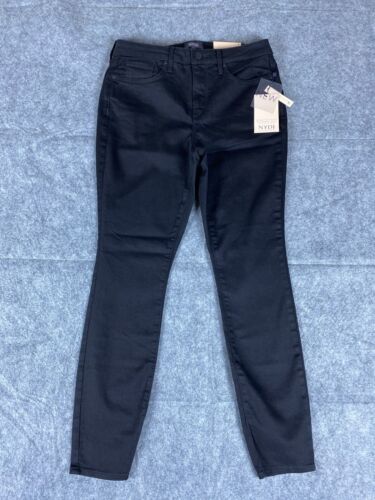 NYDJ Jeans Womens 8 Black Ami Skinny Stretch Dark Wash Denim Lift Tuck