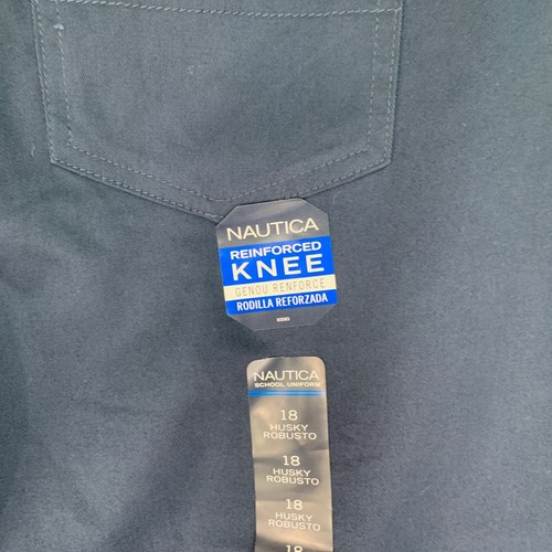 Nautica Pants Big Boys 18 Navy School Uniform Husky Stretch Cotton Performance - Picture 12 of 15