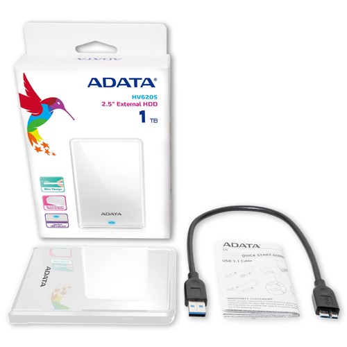 1TB ADATA AHV620S-1TU3-CWH external hard drive White - Imagen 3 de 5