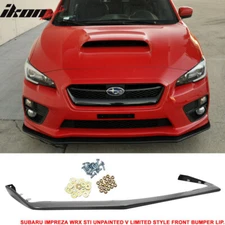 Fits 15-21 Subaru WRX STI V-Limited Style Front Bumper Lip Splitter Unpainted PP