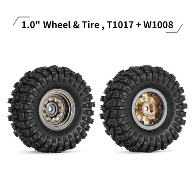 4Pcs TRX4M Brass Wheel Weights - 7mm Hex Hub 1.0 Beadlock Rims For 1/18 & 1/24 Scale RC Crawlers (Axial SCX24 Upgrades)