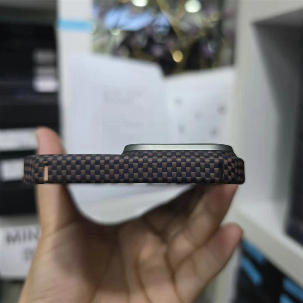 Slim Aramid Carbon Fiber Sunset Case For iPhone 16 Pro 16 Pro Max Magsafe Cover - Picture 7 of 9