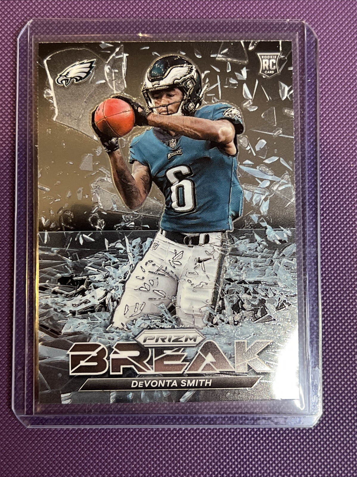 2021 Panini Prizm Devonta Smith Prizm Break #PB-10 RC Rookie Philadelphia Eagles