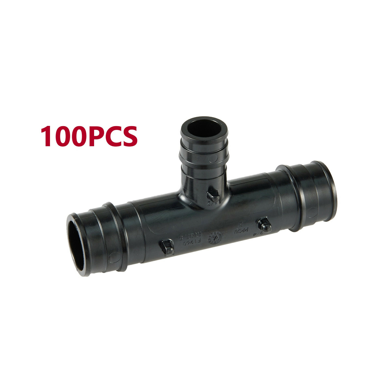 EFIELD 100PCS  Poly  Pex-A Expansion Fitting 3/4" X 3/4" X 1/2" Tee