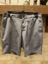 Banana Republic Men's Comfort Flat Front Shorts, Gray, Size 38