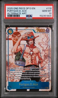 2025 One Piece Portgas D. Ace OP13-119 Alternate Art SEC English