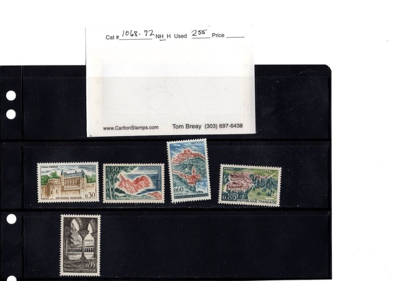 BH GOLDPATH: FRANCE STAMP, CAT VALUE $2.55, #1068-72 BHS_001_146_15