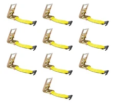 (10 Pack) 4" Ratchet Fixed End w/ Flat Hook (No Strap)