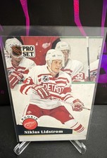 1991-92 Pro Set - Nicklas Lidstrom #531 Name Misspelled as Niklas (RC)