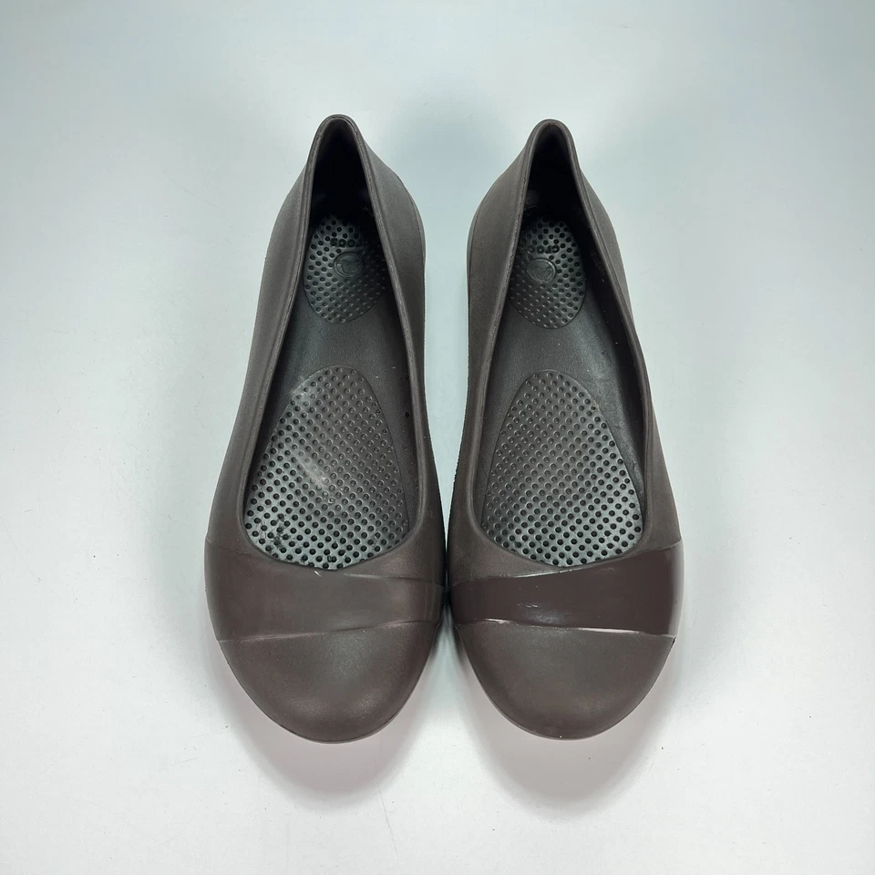 Crocs Gianna Ballet Flats Black Comfortable Slip On Shoes 14573 Women's Size 9 - Image 3 of 4