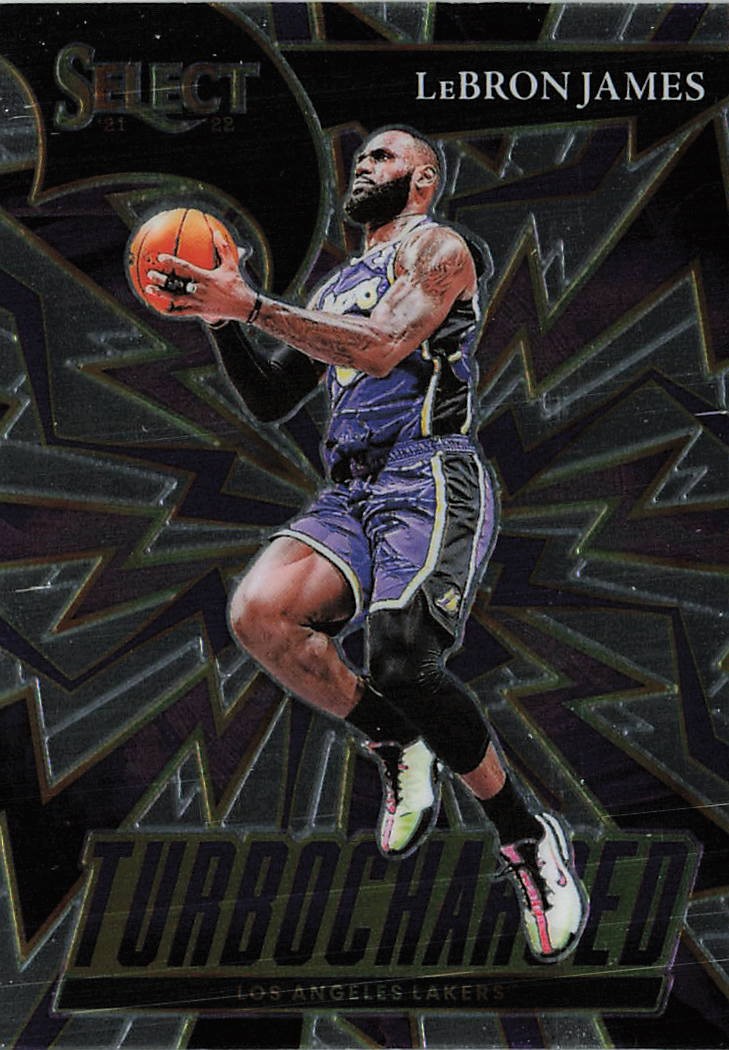 2021-22 Panini Select #5 LeBron James Turbo Charged Los Angeles Lakers